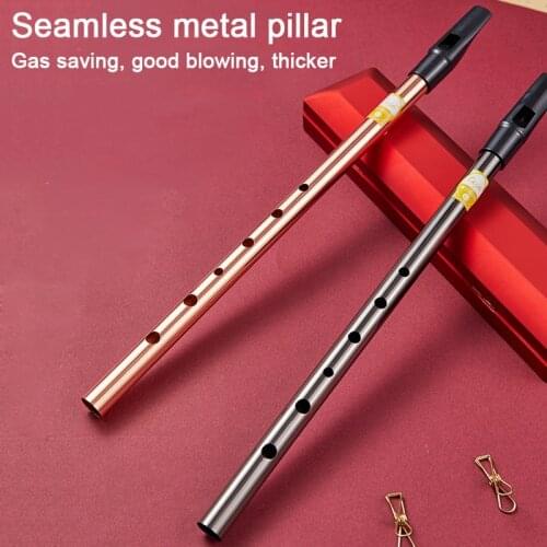 Nickel-plated steel alloy Irish Whistle Flute C/D key Ireland Clarinet Flute Tin Clarinet Metal Dizi Feadan Beginner Essentials