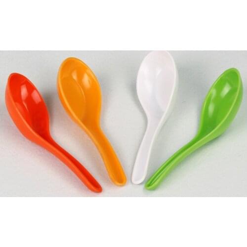 New plastic small spoon imitation porcelain spoons soup more plastic spoons for kids anti-fall fast food restaurants tableware