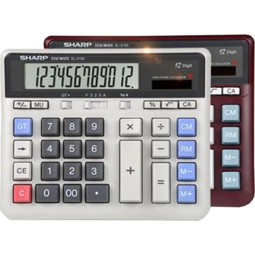 Sharp EL-2135 Computer Large Button Calculator Bank Financial Accounting Special Large Desktop Office Business Calculadoras