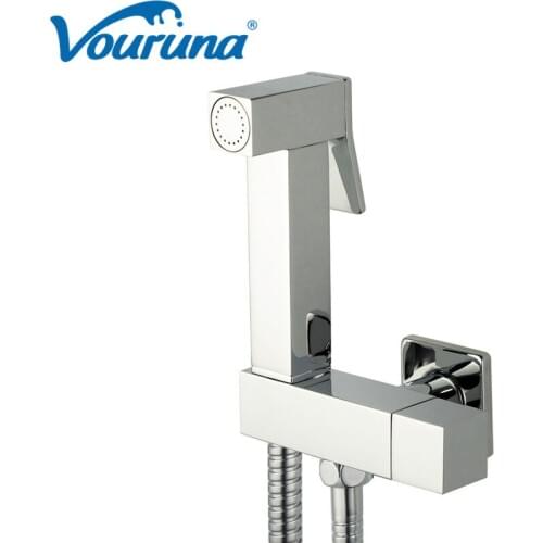 Portable Hand Held Toilet Bidet Spray Lanos Gun Ducha Diaper Sprayer Muslim Shattaf Shower 2018 Wholesale Solid Brass Chrome