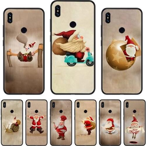 Merry Christmas Santa Claus Phone Case For Xiaomi Mi A1 A2 5 6 6PLUS 8 9 SE Lite MIX 2 2S MAX 2 3 Pocophone F1