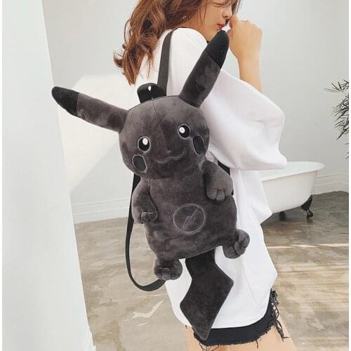 42cm Cute Cartoon Monsters Lightning Dark PikaghNing Backpack Shoulder Bags Coin Bag Cosmetic Bag Good Quality
