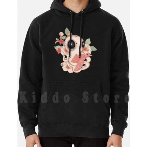 Hoodie long sleeve Octopus Family Turtle Ocean Life Sea Life Tentacles Hibiscus Plumeria Kawaii Cute Big Eye