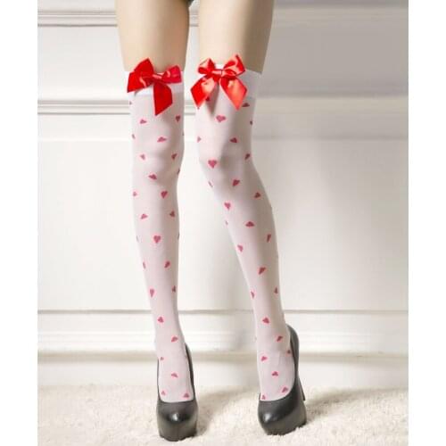 Sailor loving new women red bow-knot Stockings Female Erotic Lingerie hot Pantyhose Underwear sexy lingerie lace sexy stoking