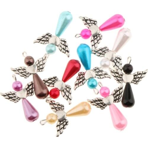 10pcs Wing Pendant Charms Bead for DIY Artisan Necklace Bracelet Making Earring