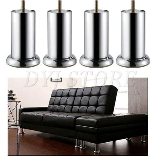 2/4Pcs Chrome-plated Metal Furniture Legs, Sofa Support Legs With M8 Screw For Office Table Cabinet TV Stand Iron Furniture Feet