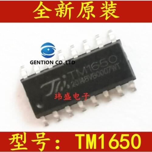 20PCS TM1650 SOP-16 8 * 1650 four digital tube driver chip in stock 100% new and original