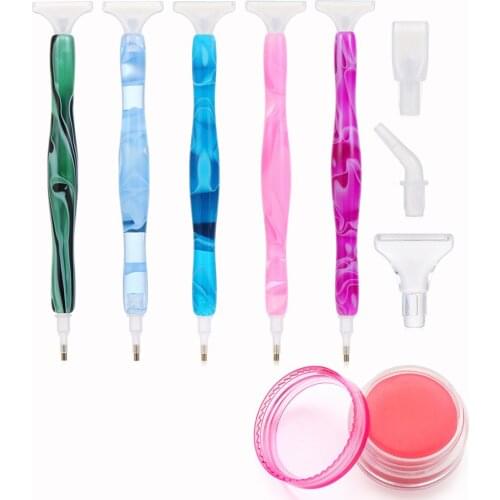 5D Resin Diamond Painting Pen Resin Point Drill Pens Cross Stitch Embroidery Sewing Accessories DIY Craft Nail Art