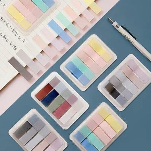 600 Sheet Morandi Color Sticky Notes Memo Pad Planner Bookmark Index Label Sticker To Do List Sheet School Office Stationery
