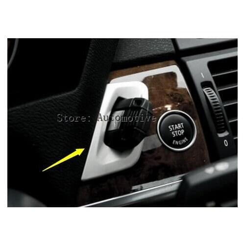 Interior Accessories For BMW X5 E70 2009 - 2013 / X6 E71 Stainless Steel Keyhole frame cover trim / Key Ring Decal Strips