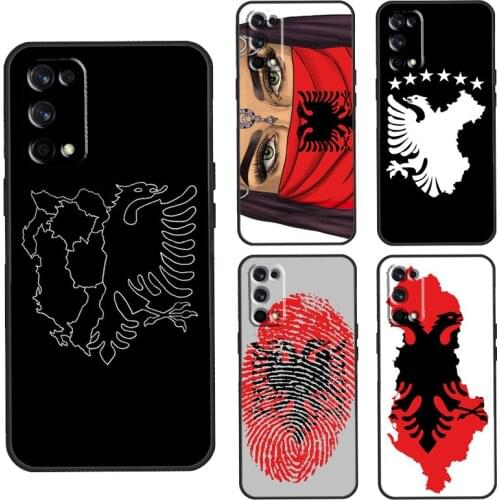 Albania Flag Case For Realme C3 C11 C15 GT Neo Q3 6 7 8 Pro Cover For OnePlus 8 Pro 8T Nord 9 Pro Shell