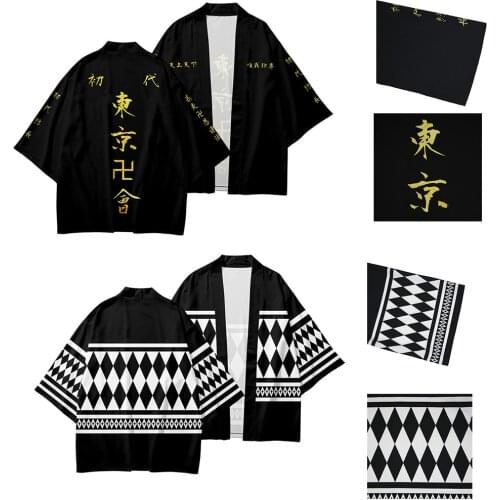 Anime Tokyo Revengers T-shirt Hanagaki Takemichi Ken Ryuguji Cloak Tops Jackets Draken Haori Ryuguuji Ken Mikey Kimono Coats Men