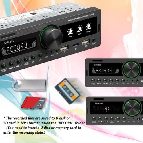 12V 1 DIN Car Bluetooth Hands-Free Stereo MP3 Player FM/AM Radio Multifunction Machine Car Bluetooth Hands-Free Stereo Player