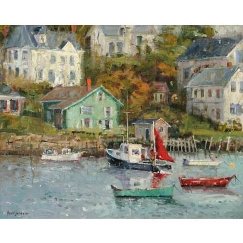 Free shipping impreesion Mediterranean sea landscape oil painting canvas painting prints on canvas wall art decoration pictures