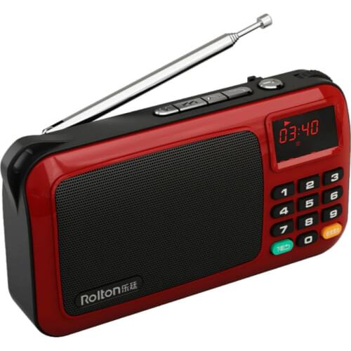 Elistooop W405 Portable Mini FM Radio Speaker Music Player TF Card USB For PC iPod Phone with LED Display