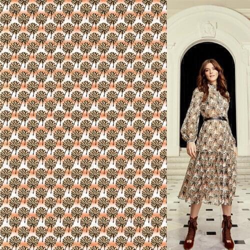 European G brand new spring/summer custom printed fabric, snail shell pattern fabric, factory shop support G logo customization