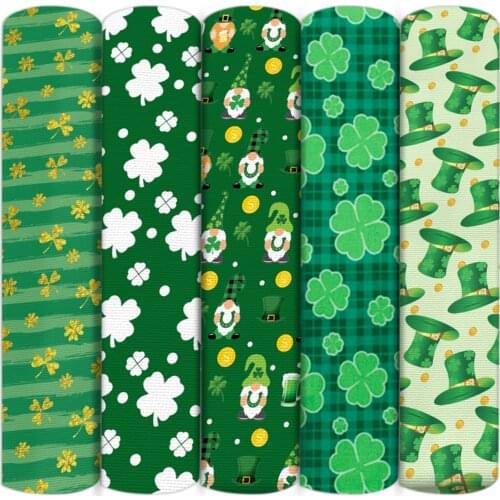 St.Patricks Day Leaf Clover Polyester cotton Fabric Patchwork Tissue Kid Home Textile Sewing Doll Dress Curtain,1Yc14216