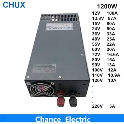 12V 13.8V 15V 24V 36V 48V 55V 60V 72V 80V 90V 110V 161.5V 220V 250V 300V switching power supply for cnc cctv led light