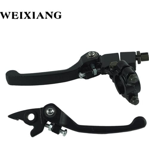 Motorcycle Folding Rear Brake Clutch Lever Set For Pit Dirt Bike ATV Quad 50cc 110cc 125cc 140cc 160cc 200cc Black and Chrome