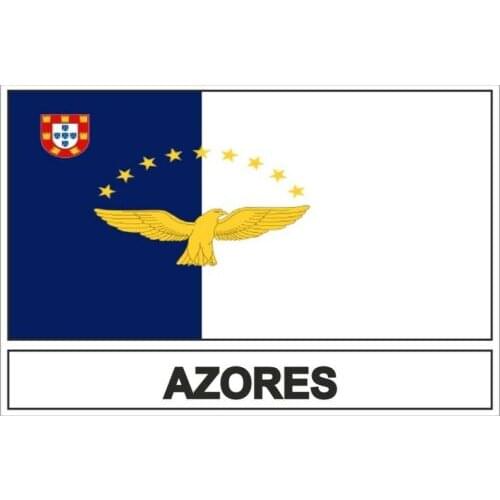 Creative Sticker Flag Acores Portugal for Motorcycle Laptop Car RV SUV Wall Stickers