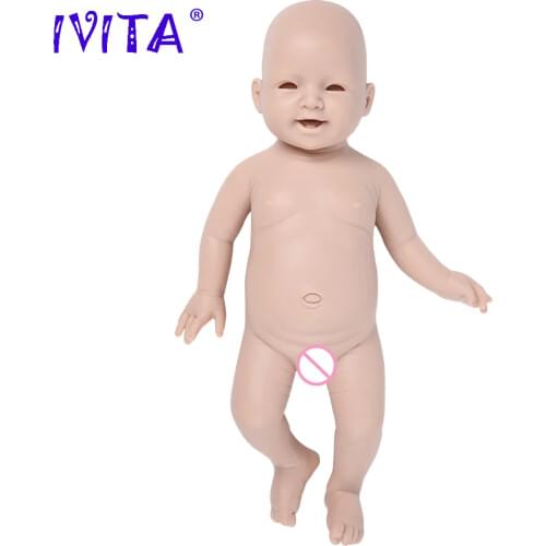 IVITA WG1508 51cm(20inch) 4000g Full Body Soft Silicone Reborn Baby Doll Unpainted Unfinished Soft Dolls DIY Blank Toys Kit Gift