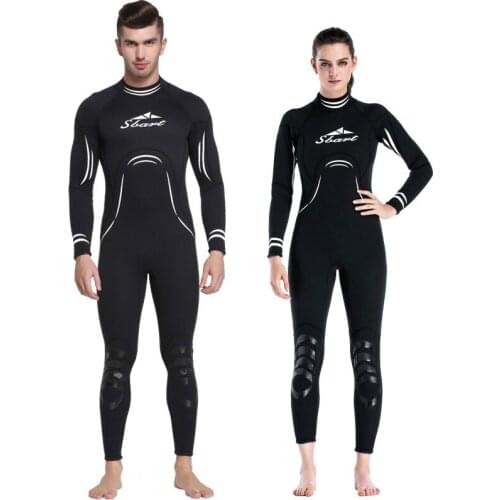 SBART 3MM Neoprene Scuba Diving Suit Surfing Womens Wetsuit Men Warm Full Body Spearfishing Wet Suit For Underwater Hunting L