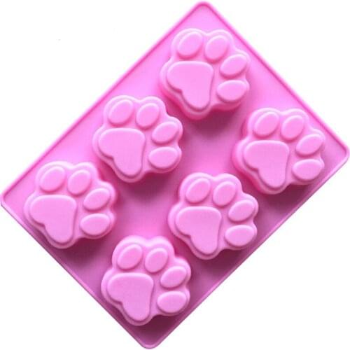 New Cat Paw Print Mold Silicone Fondant Cake Mould Candy Ice Chocolate Soap Handmade Reusable Baking Mold Cake Decorating Tools