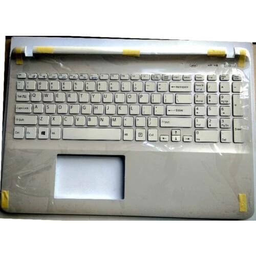 New for Sony vaio SVF15E SVF152A24T SVF152A29T svf152c29x cover white palmrest laptop English US keyboard no backlit