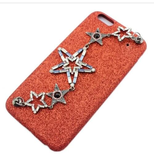 Korean version of DIY mobile phone shell pendant stars five-pointed star wrist chain diy jewelry accessories fashion tide