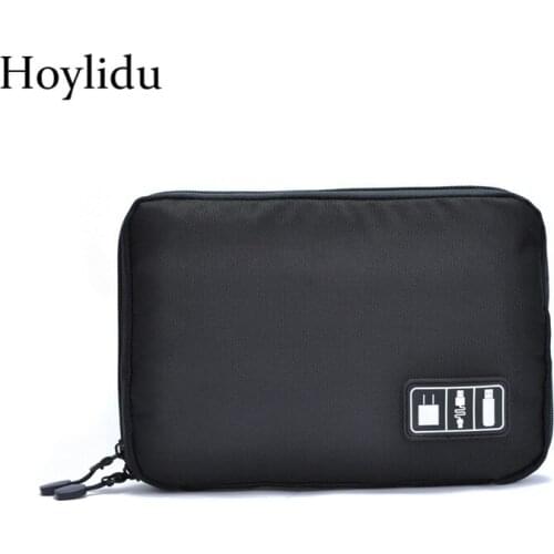 Portable Cable Storage Organizer Package Travel Accessories Waterproof Nylon Multifunction Shockproof USB Cable Digital Bags