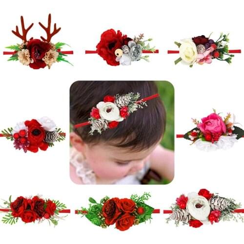 Wecute Baby Girls Headband Christmas Hairband Princess Hair Accessories Kawai Antlers Elastic Headwear Kids Party Decoration