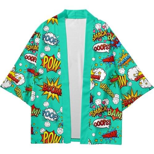Plus Size XXS-6XL Cartoon Anime Loose Japanese Streetwear Cardigan Women Men Harajuku Haori Kimono Cosplay Top Yukata Clothes