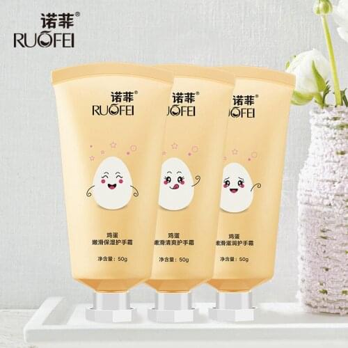 RUOFEI Winter new procduct egg hand cream set fragrance moisturizing repair skin to prevent chapped