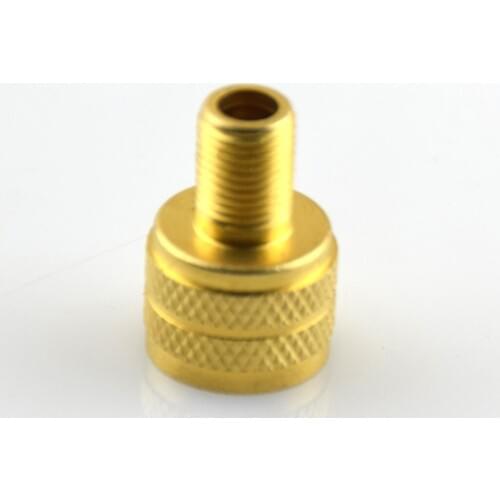 External Large Bore Valve Down to Standard Bore Adapter Brass