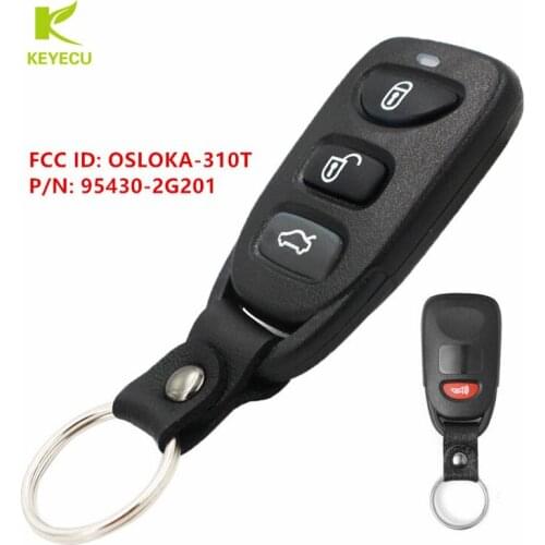 KEYECU Replacement Upgraded Remote Car Key Control Fob 3+1 Button for KIA Optima 2007-2010 FCC ID: OSLOKA-310T, P/N: 95430-2G201