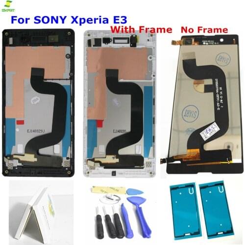 4.5'' E3 Lcd Display For SONY Xpeira E3 LCD Touch Screen Digitizer WIth Frame For SONY Xperia E3 Display LCD D2203 D2243 Black