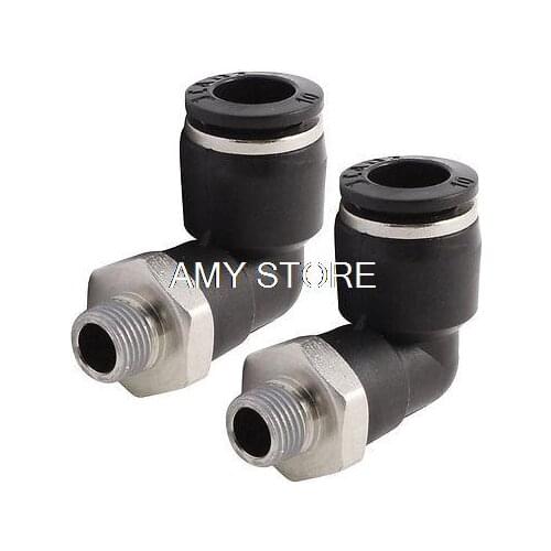 1/8" BSPT Thread to 10mm Quick Connector Elbow One Touch Connector