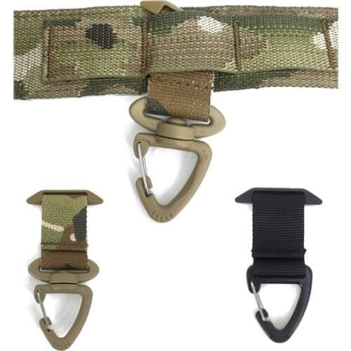1pcs Tactical Triangle Hook Hanging Buckle Keychain Clasp Vest Waist Belt MOLLE Hook