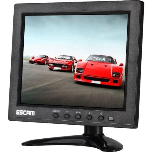 10 Inch 4 Split TFT LCD Monitor VGA HDMI AV BNC USB Input For CCTV Camera ESCAM T10