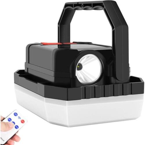 12W Solar Power Induction Hunting Flashlight Remote Control Camping Emergency Lantern 2400mAh USB Rechargeable Fishing Torch