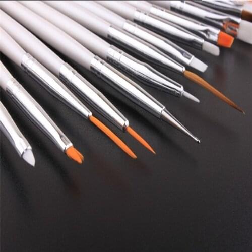 15 Pcs Professional Nail Art Brush Drawing Panit Pen Wood Handle Nail Tools for Nail Gel Polish