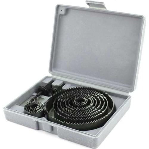 16Pcs Woodworking Hole Saw Set Drill Bit Steel Drill Bit 19-127mm Mandrel Saws Core Drill Bit Hole Cutter Set For Plasterboard