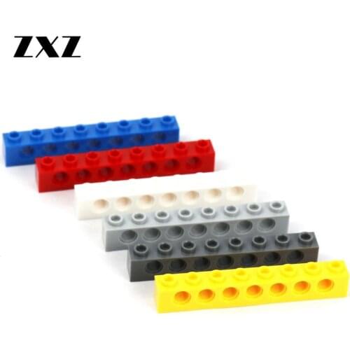 20pcs Building Blocks Brick 1x8 Beam With Holes MOC Technical Parts Toys for Kids 3702 Fast Shipping