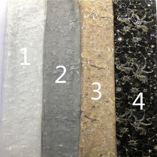 2019 Fashion Soft Mesh One-Horned Pegasus Embroidery Embroidery Lining Wedding Dress Dress Accessories