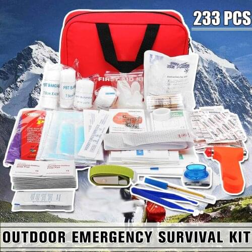 233 Pcs/Set Portable Travel First Aid Kits For Home Outdoor Sports Emergency Survival Kit Emergency Medical Treatment Bag