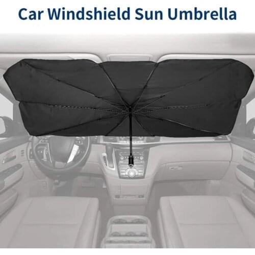 Car Sun Shade Foldable Windshield Sun Shade Umbrella Car UV Cover Sunshade Heat Insulation Front Window Interior Protection