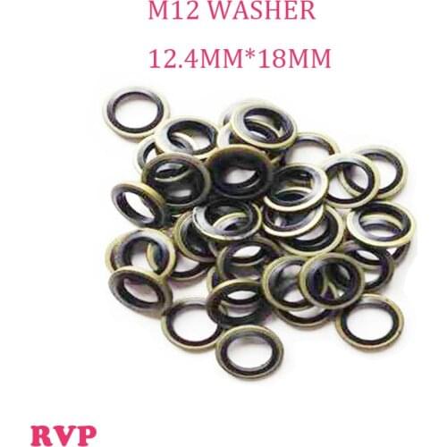 Free Shipping M12 NBR Metal Washers For Air Seal Best Ruber Metal Shim Pads 1 LOT=100PCS