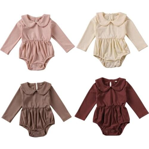 Baby Bodysuit Newborn Baby Girl Boy Long Sleeve Solid Bodysuits Jumpsuit Bodysuit Winter Warm Clothes Outfits