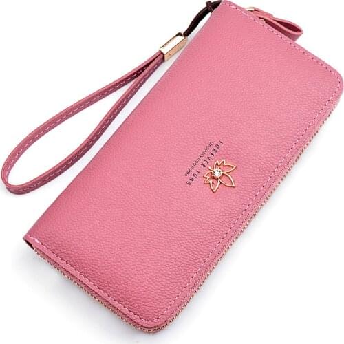 Large capacity zipper wallet ladies long fashion womens hand bag 2019 new mobile phone bags luxury coin purse