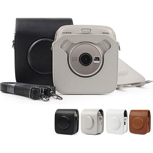 For FUJIFILM Instax SQUARE SQ20 SQ10 Camera Bag Case PU Leather Vintage Shoulder Strap Pouch Camera Protection Carry Cover